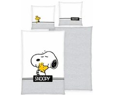Patalynės komplektas Bez Marki Posciel bawełniana Fistaszki dziecięca Snoopy Pies Snupi 140x200 CERTYFIKAT