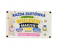 Bez Marki PREZENT Skarbonka su nadrukiem duża OSZCZĘDZANIE Każda Złotówka