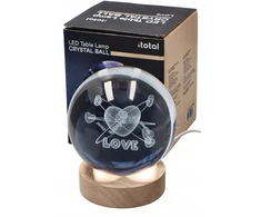 Bez Marki Prezent Szklana kula 6cm Lampka na biurko Z serduszkiem Podświetlenie LED
