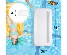 Bez Marki Pripučiamas ledo padėklas gėrimams ir maistui, baltas, 130x60 cm — ledo kibiras, kepsninės priedai, šaldomas padėklas, mobilus bufetas, gėrimų šaldytuvas, baseino priedai, iškylos reikmenys