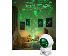 Bez Marki Projektorius GWIAZD ASTRONAUTA ZMIENIAJĄCY KOLORY Naktinė lempa LED 360 USB