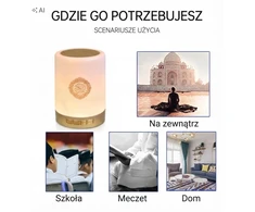 Bez Marki PRZENOŚNA BEZPRZEWODOWA BLUETOOTH LAMPKA Z GŁOŚNIKIEM SMARTTOUCH KOLOROWA