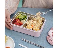 Bez Marki Przenośne pudełko na lunch. Szczelne, podzielone pojemniki na żywność ze st