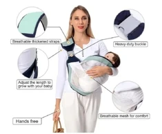 Bez Marki PRZEWIEWNE Nešioklė SIATKA DLA DZIECKA ERGONOMICZNE NOSIDŁO BIODROWE 20 KG