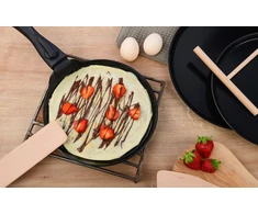 Bez Marki przybory do NALEŚNIKÓW Crêpes szpatułka wałek podbierak su drewna 3 elementy