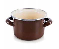 Bez Marki Puodas emaliuotas Orion Brown 14 cm 950 ml