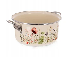 Bez Marki Puodas kreminės spalvos emaliuotas Orion Maki 24 cm 38 l