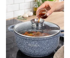 Bez Marki Puodas su keramikine-marmurine danga 24 cm 4,5 L