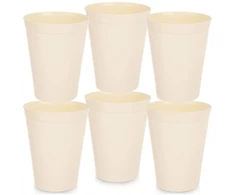 Bez Marki Puodeliai kreminio plastiko Orion Sandy 300 ml 6 vnt.