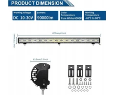 Bez Marki Reflektor Willpower LED 900W IP67 107cm do samochodów terenowych