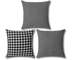 Bez Marki Rinkinys 3 POSZEWEK NA PODUSZKI W STYLU VINTAGE 45 X 45 CM TRADYCYJNY WZÓR