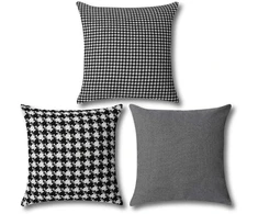 Bez Marki Rinkinys 3 POSZEWEK NA PODUSZKI W STYLU VINTAGE 45 X 45 CM TRADYCYJNY WZÓR
