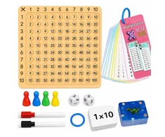 Bez Marki Rinkinys EDUKACYJNY DO NAUKI TABLICZKI MNOŻENIA Žaidimas PLANSZOWA + NEMOKAMAI FISZKI