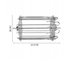 Bez Marki Rotisserie Skewer Cage BBQ Rolling Grilis Basket Rotisserie Kebab Iešmo rinkinys