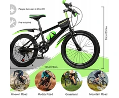 Bez Marki Rower dziecięcy 20" rower górski MTB dla chłopca dziewczynki,Žalias