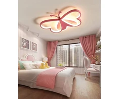 Bez Marki Różowa Lampa sufitowa w kształcie Motyla Oliwka 1 |pokój dla dziecka|36W