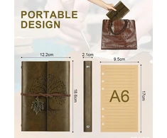 Bez Marki SĄRAŠŲ KADĖS DIENORAŠTIS PU ODA KRAFT VINTAGE TRAVEL KAVOS Įdėklai UNISEX