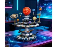 Bez Marki SAULĖS SISTEMOS BLOKAI, KONSTATUOTI MINI PLANETARIO SAULES MODELYJE