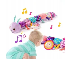 Bez Marki Sensorinis žaislas kūdikiams, antistresinis pliušinis muzikinis vikšras