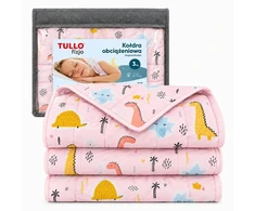 AM Tullo Bez Marki Sensoryczna kołdra obciążeniowa 3kg Różowa 100 cm x 150 cm TULLO