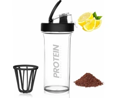 Bez Marki SHAKER 500 ml BUTELINIS BALTYMŲ PUODULIS VANDENS KOKTEILIAMS LAIKYTIS KAIRIS MIŠYKLĖLIS