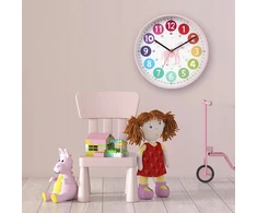Bez Marki Sieninis laikrodis DLA DZIECI JEDNOROŻEC 30CM BEZGŁOŚNY KOLOROWY