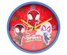 Bez Marki Sieninis laikrodis WISZĄCY DLA DZIECI SPIDERMAN Raudonas ANALOGOWY NA ŚCIANĘ