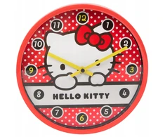 Bez Marki Sieninis laikrodis WISZĄCY DLA DZIECI HELLO KITTY Raudonas ANALOGOWY NA ŚCIANĘ