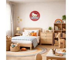 Bez Marki Sieninis laikrodis WISZĄCY DLA DZIECI HELLO KITTY Raudonas ANALOGOWY NA ŚCIANĘ