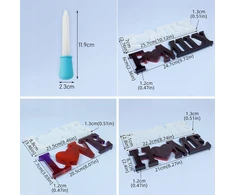 Bez Marki SILICONE MOL RINKINYS IŠ 3 PIRMŲJŲ ŠEIMOS RAŠTO LIETO PRIEDŲ