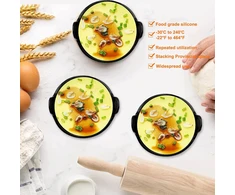 Bez Marki SILIKONINĖS FORMOS 4 VIENETĖS 14 CM ORO GRINDINĖS KEPIMO