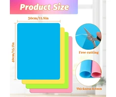 Bez Marki SILIKONINIAI KILMĖLIAI 4 VIENETŲ 40X30CM SPALVINGAS APSAUGINIŲ RINKINYS DIDELIS