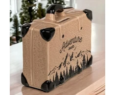 Bez Marki SKARBONKA PODRÓŻNA CERAMICZNA ADVENTURE AWAITS DLA PODRÓŻNIKÓW PREZENT