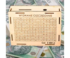 Bez Marki Skarbonka Wykreślanka cel 5000 Wyzwanie Oszczędzanie Upominek Prezent