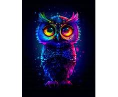 Bez Marki Sowa. Neonowi Przyjaciele - Podświetlany obraz led Lightvibes