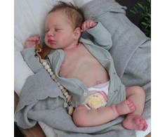 Bez Marki ŚPIĄCA LALKA REBORN Pełna Silikonowa Chłopcy 48cm DOLL