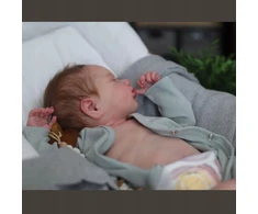 Bez Marki ŚPIĄCA LALKA REBORN Pełna Silikonowa Chłopcy 48cm DOLL