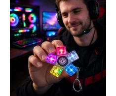 Bez Marki SPINNER CLICKER APŠVIETIMO LED RGB CLICKER KEY ANTESTRESS ŽAISLAS