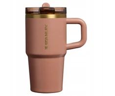 Stanley Quancher Puodelis Termiczny smėlio spalva Mocha Latte Straw Tumbler 0.59L