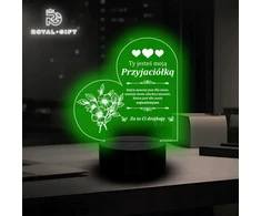 Bez Marki Statuetka Dla Przyjaciółki Koleżanki Lampka Nocna LED RGB 3D Grawer Friends