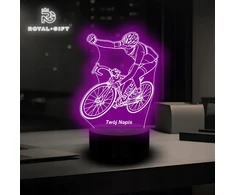 Bez Marki Statuetka Led Lampka Na Biurko 3D Rower Górski Dla Rowerzysty Rower MTB USB