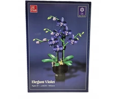 Bez Marki Statybiniai blokai Purpurinė orchidėja Orchidėja 692 elementai Gėlės dekoravimo dovana