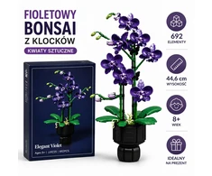 Bez Marki Statybiniai blokai Purpurinė orchidėja Orchidėja 692 elementai Gėlės dekoravimo dovana