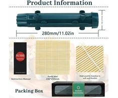 Bez Marki SUSHI RINKINYS, NAVY Mėlynas BAZOOKA MAT RITINĖLIŲ ĮRANKIŲ FORMA