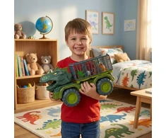 Bez Marki T-Rex Dinosaur Transporter Sunkvežimis didelis XXL + 15 figūrėlių + priedai