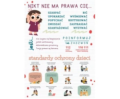 Bez Marki Tablica edukacyjna „Standardy Ochrony Małoletnich” – PVC 5 mm, A3