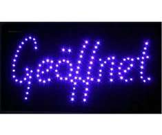 Bez Marki TABLICZKA LED Mėlynas NEON DEKORACYJNA DO SALONU 48X25 CM do domu