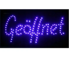Bez Marki TABLICZKA LED Mėlynas NEON DEKORACYJNA DO SALONU 48X25 CM do domu