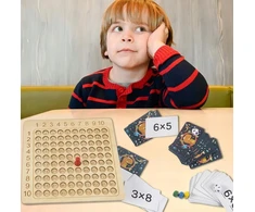 Bez Marki TABLICZKA MNOŻENIA Žaidimas DREWNIANA MONTESSORI DZIECI Žaidimas EDUKACYJNA LOGICZNA