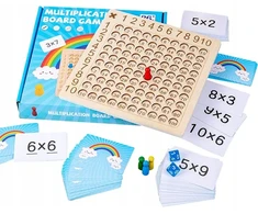 Bez Marki TABLICZKA MNOŻENIA Žaidimas DREWNIANA MONTESSORI DZIECI Žaidimas EDUKACYJNA LOGICZNA